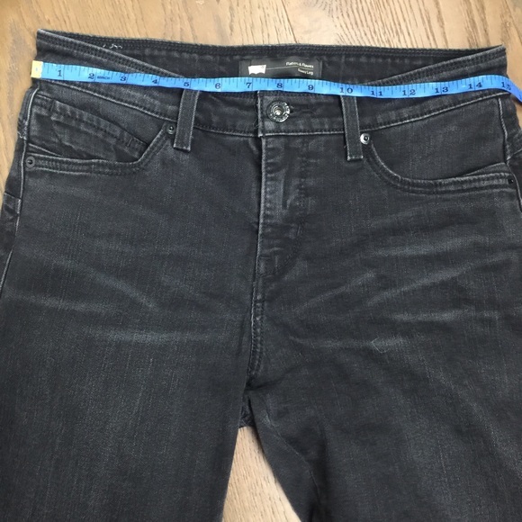 LEVIS FLATTER AND FLAUNT SKINNY BLACK WOMENS JEANS - Picture 4 of 8